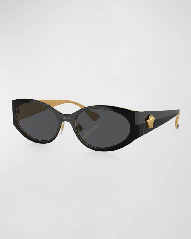 Medusa Metal Oval Sunglasses